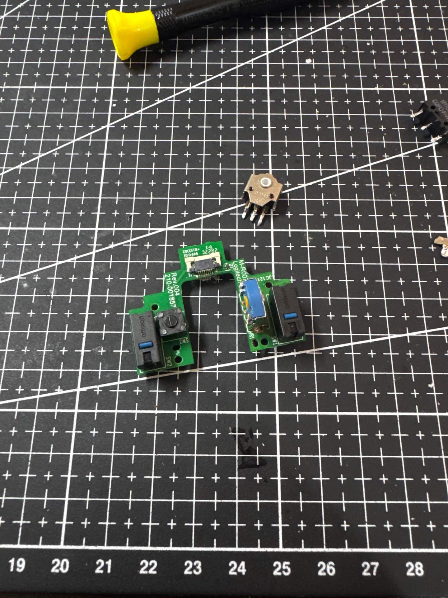 罗技 GPW1 维修（更换较多，见详细服务记录。）+ATK 维修滚轮故障 实拍图