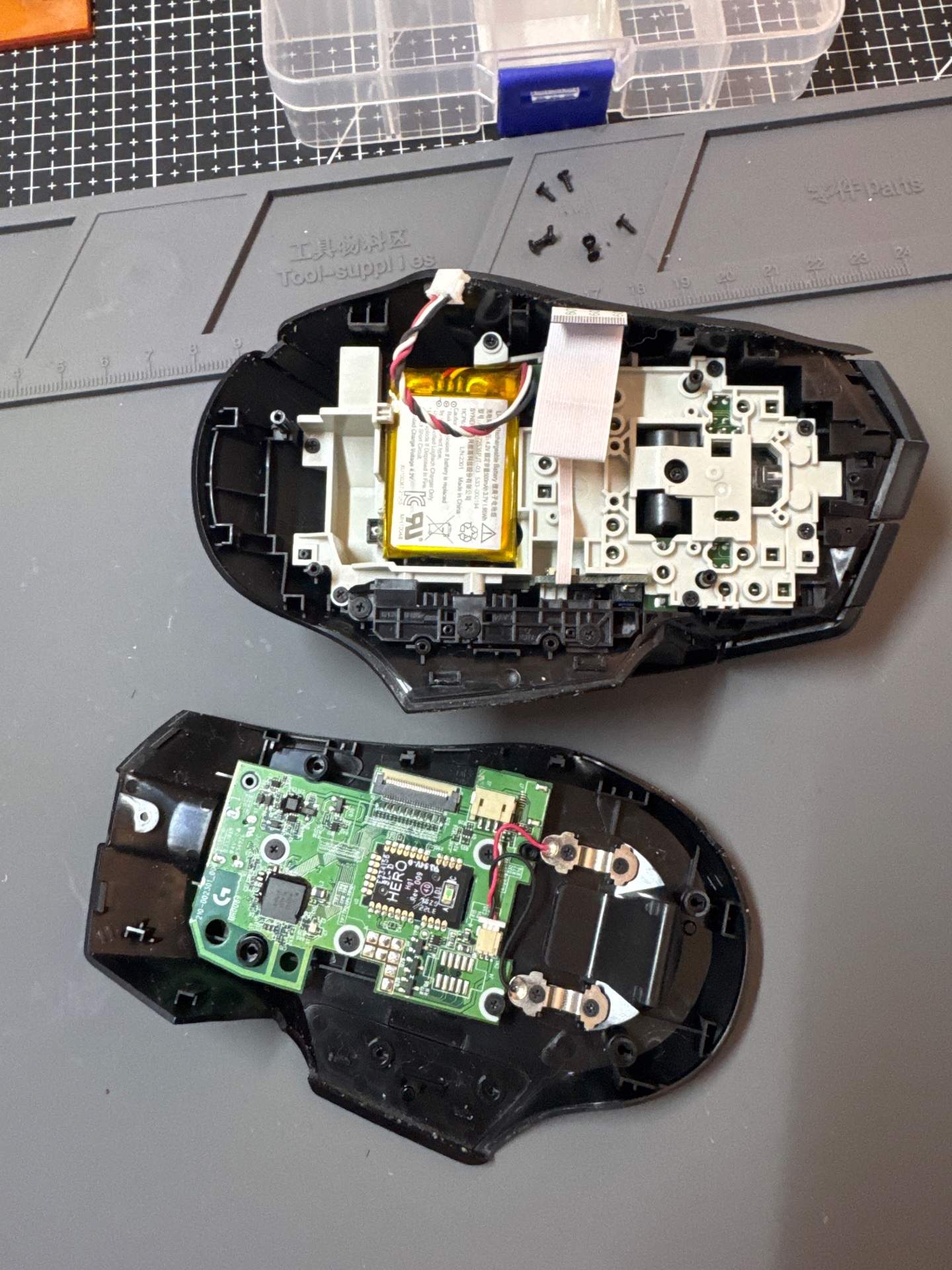 【顺丰发回】内蒙古鄂尔多斯客户罗技g502x更换上壳子底壳子超声波清洁➕换 耐用的微动（白点 100M） 实拍图