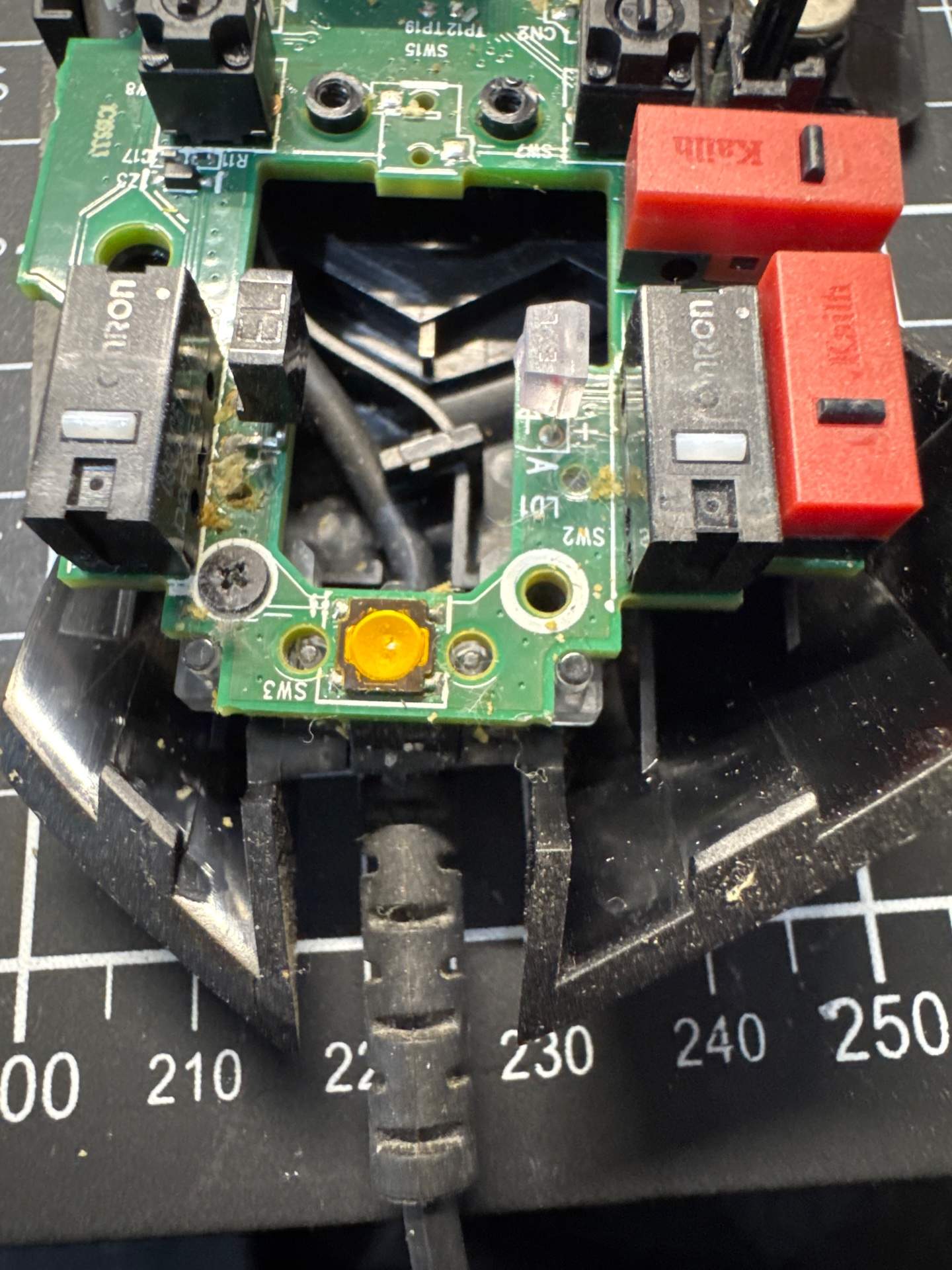 罗技G502（有线版） 更换中键贴片开关+皮线+简单清洁 实拍图