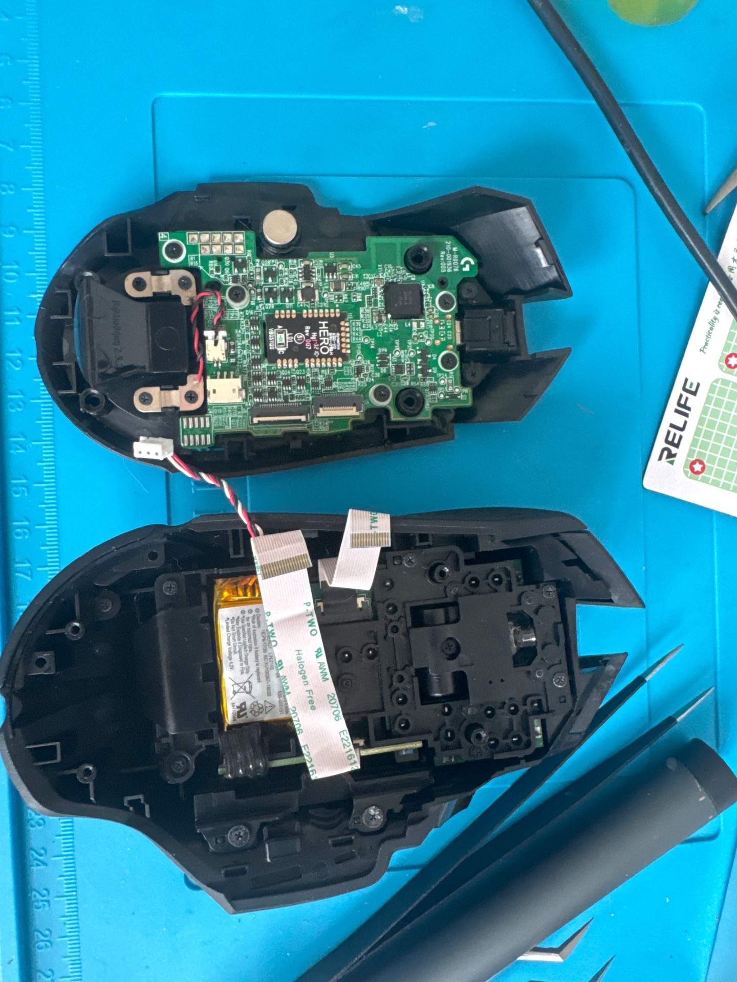 罗技G502 更换四个微动左右键和G7G8 实拍图