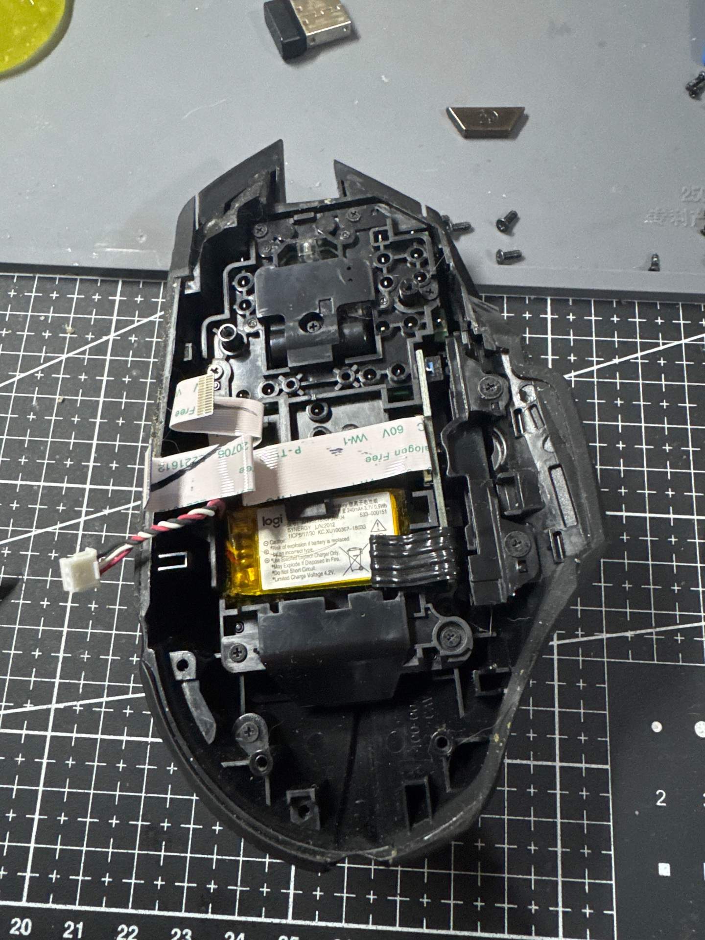 罗技 G603 更换滚轮+更换编码器 实拍图