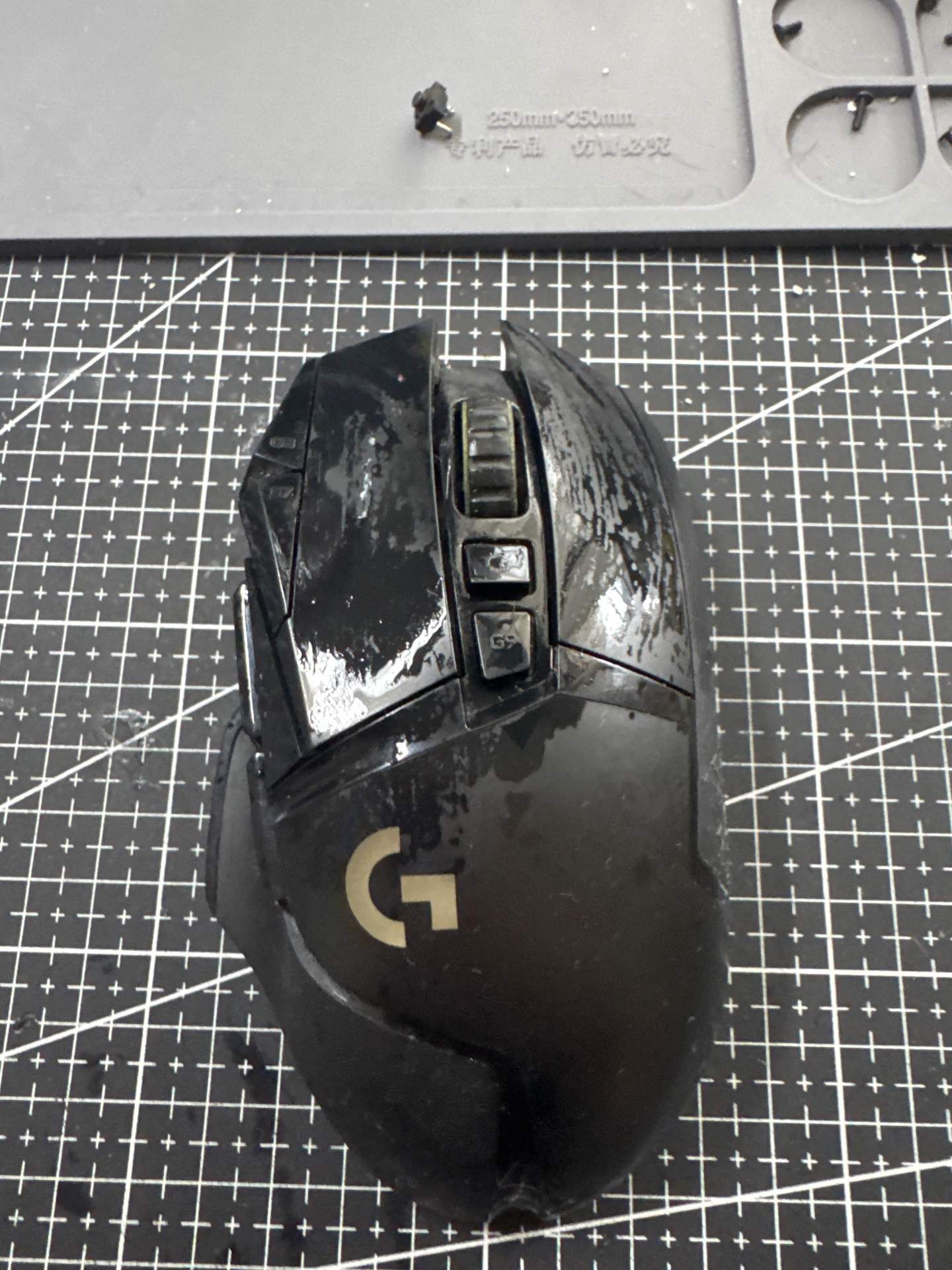 罗技G502 无线左右更换静音微动（棕黄）+ DPI按键更换 实拍图