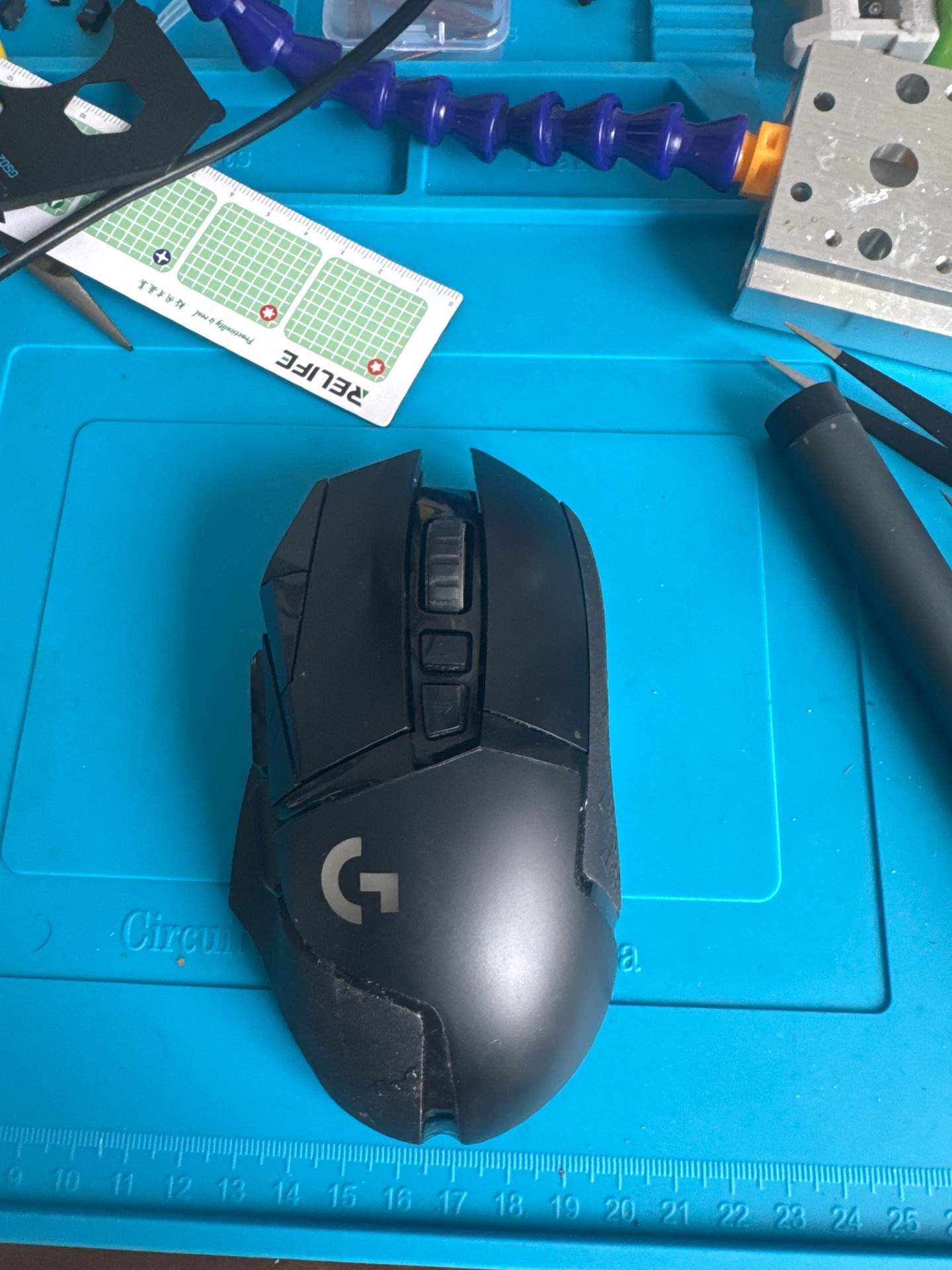 罗技G502 更换四个微动左右键和G7G8 实拍图