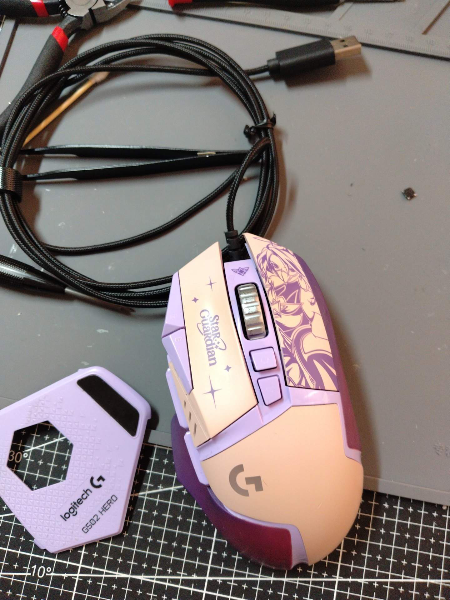 罗技 G502 更换编织线 +超声波清洁 实拍图 2