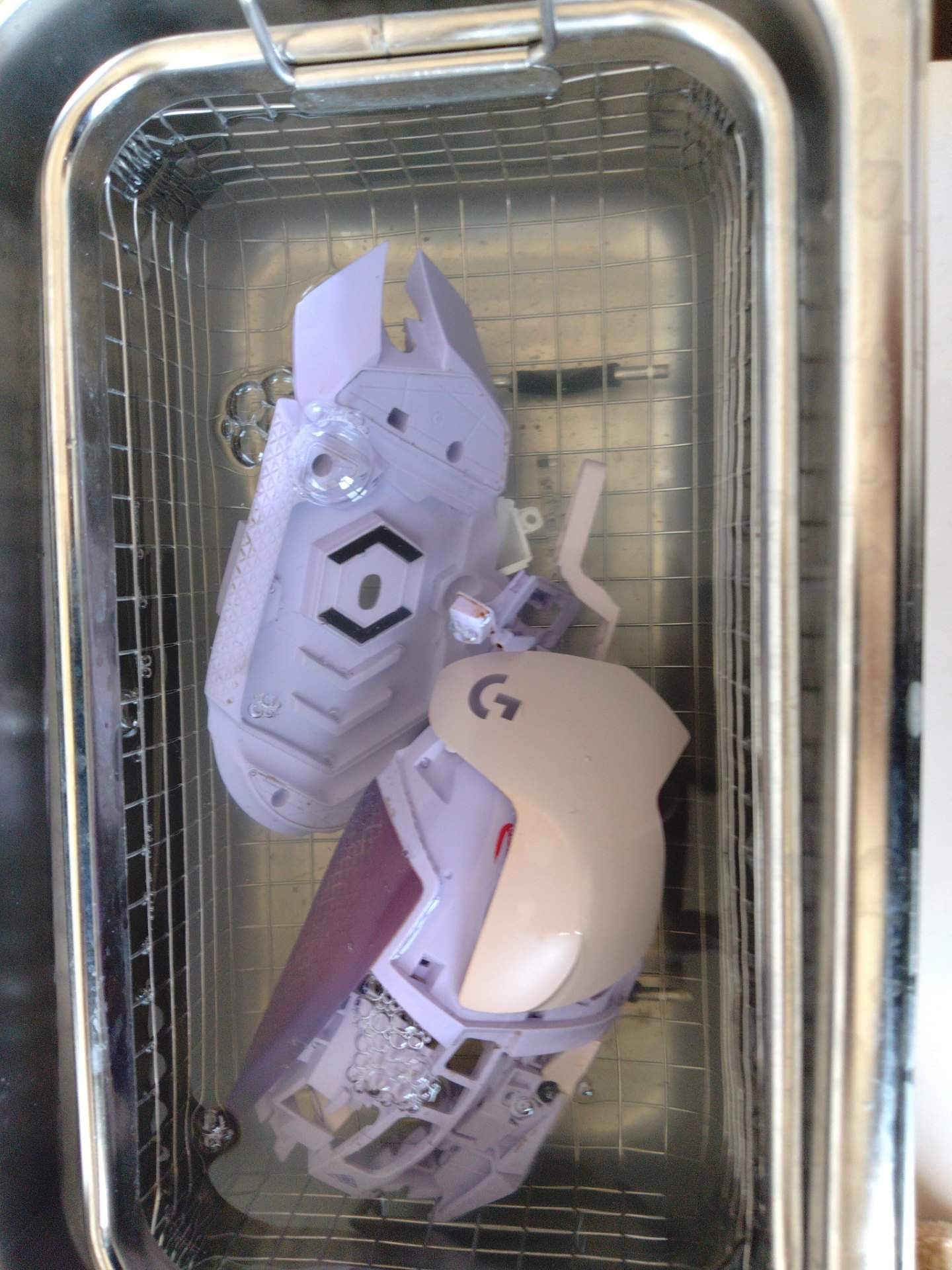 罗技 G502 更换编织线 +超声波清洁 实拍图