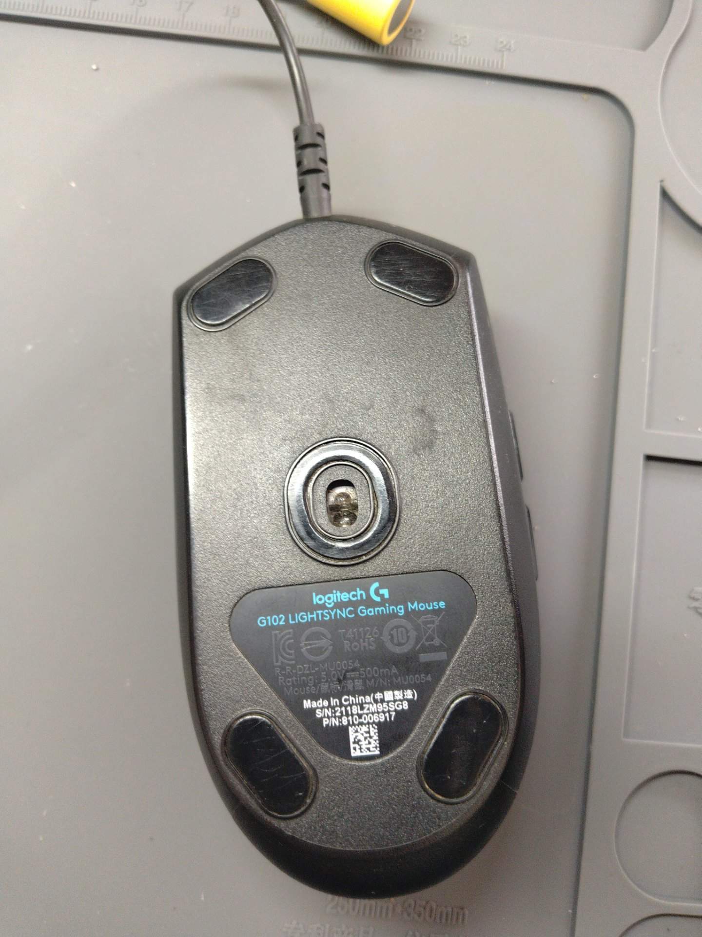 罗技 G102 滚轮故障更换滚轮编码器 实拍图