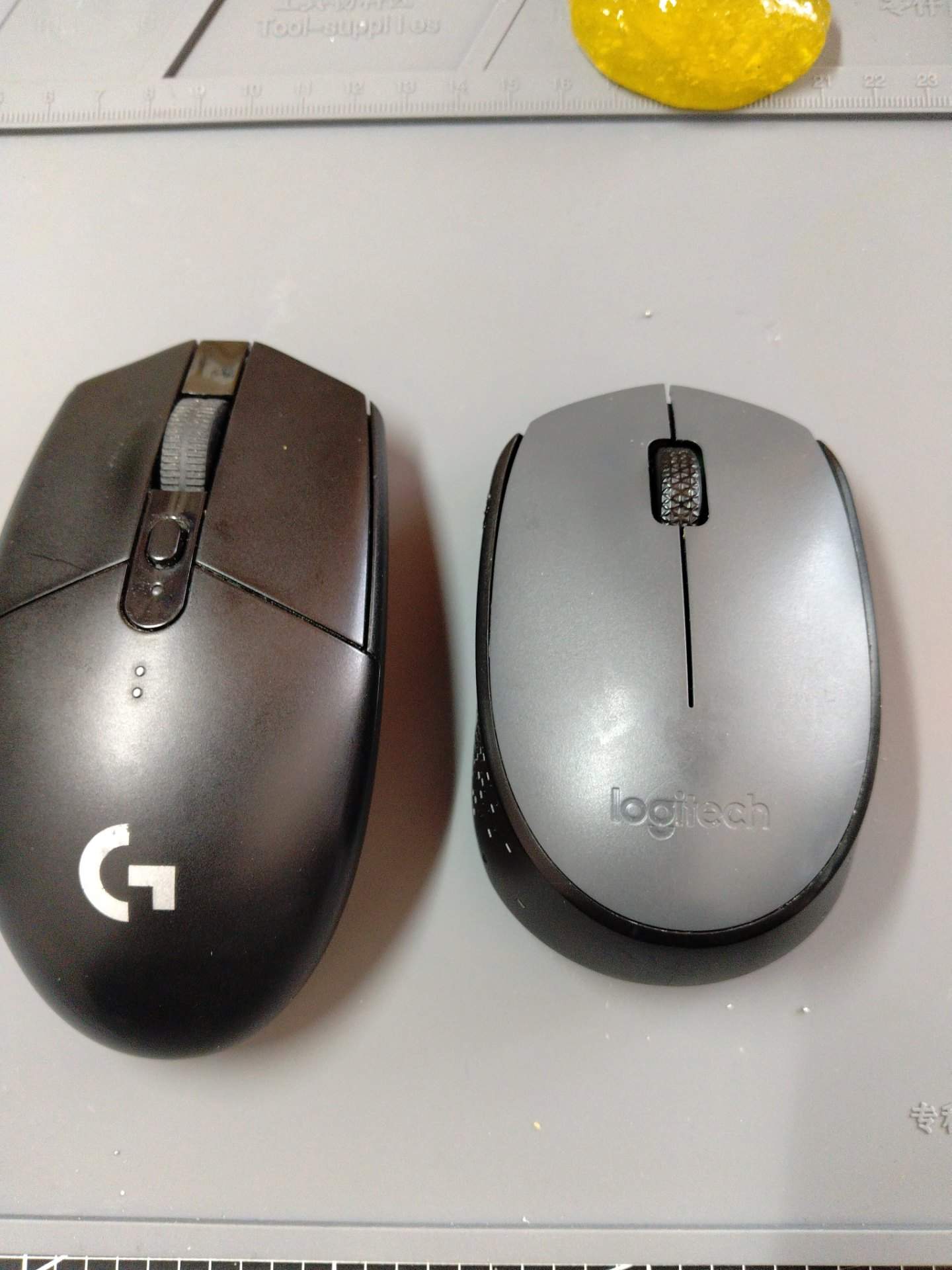 罗技G304和M170一起更换编码器 实拍图