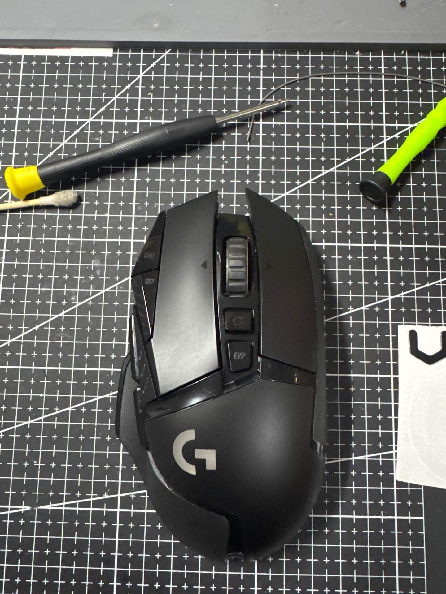 罗技 G502 无线 更换无线中框和一对白刃微动+滚轮清洁 实拍图 2