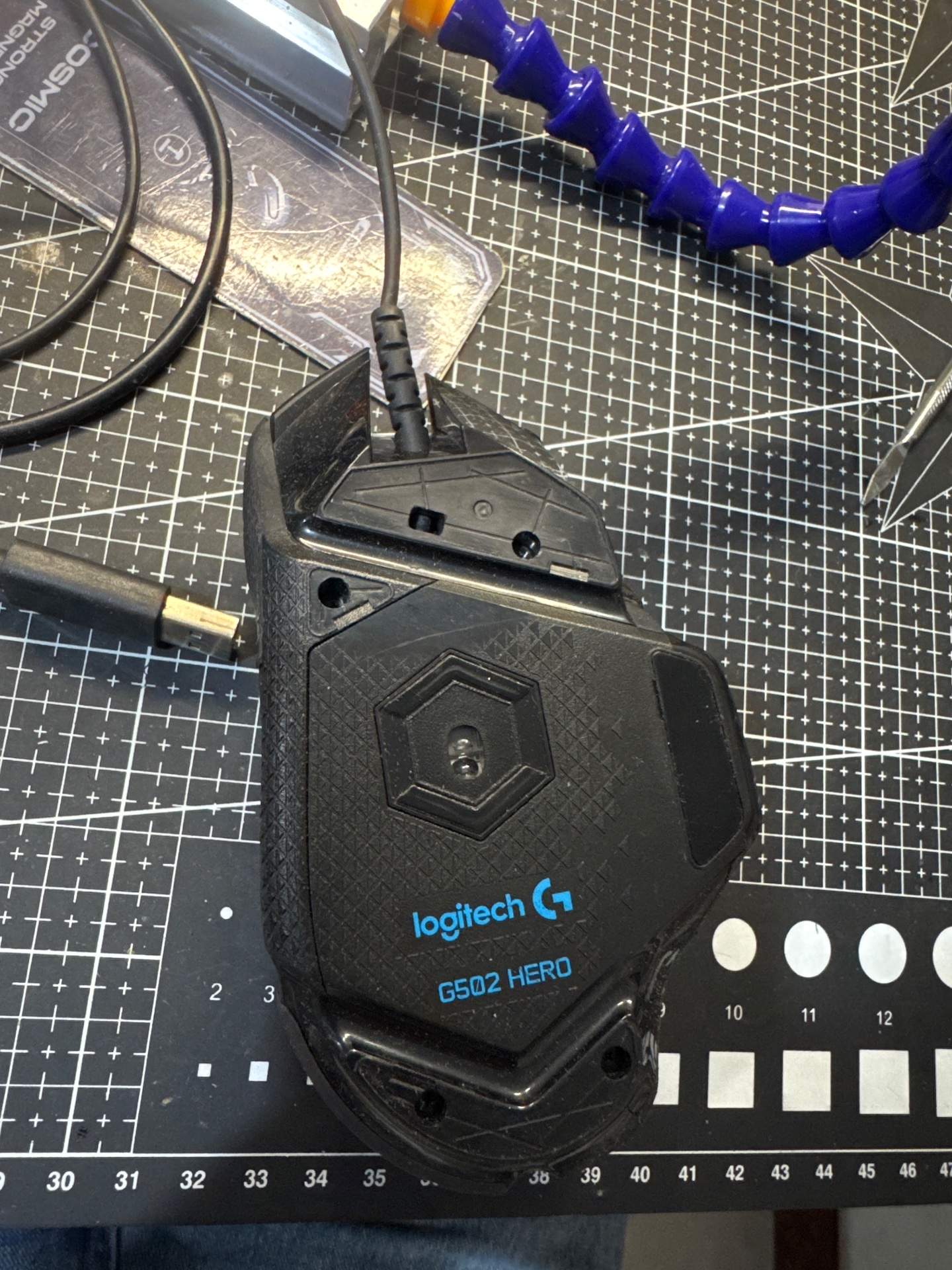 罗技 g502 有线 安装 led 灯➕换编编制线 实拍图