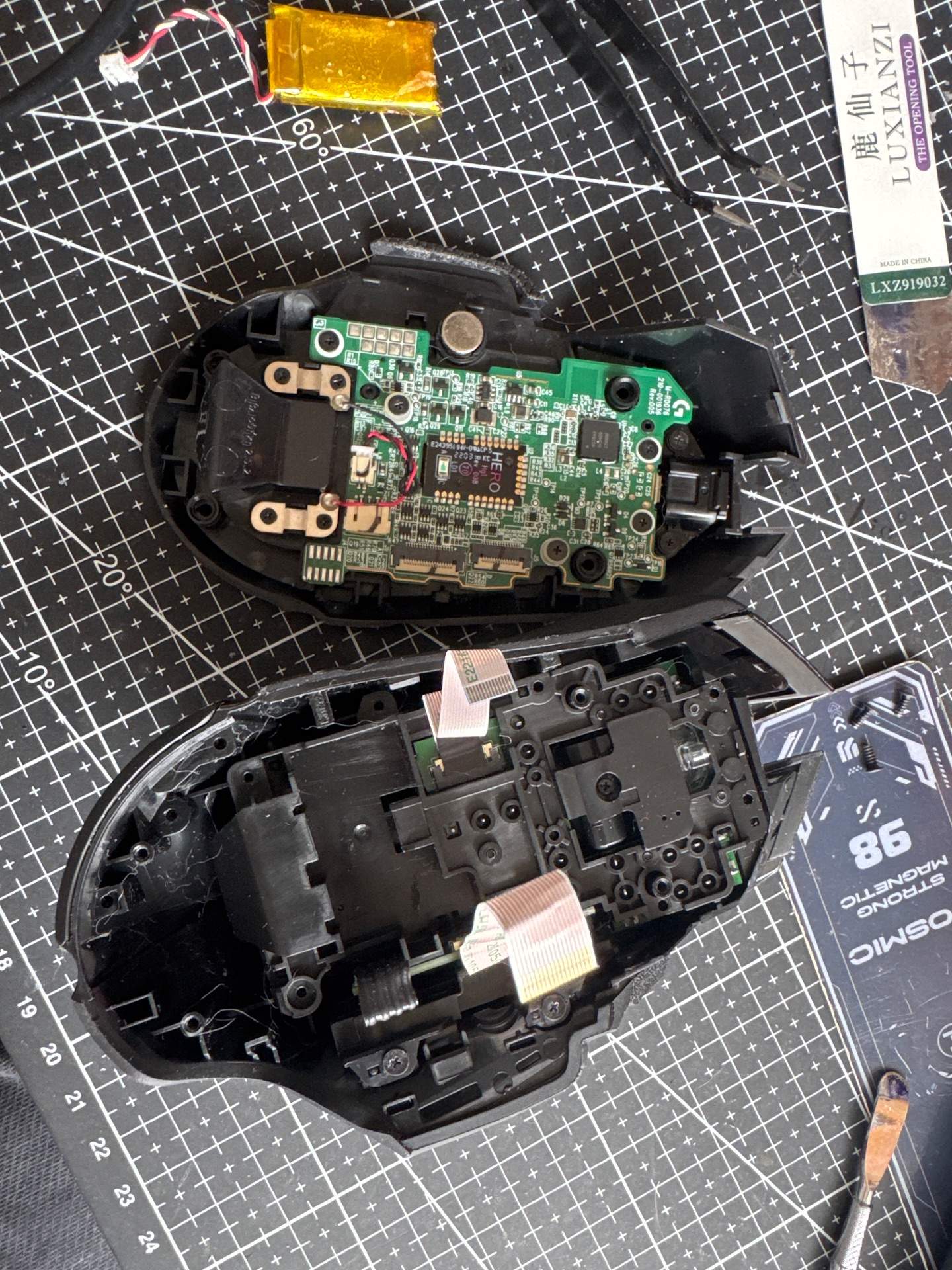 g502 无线更换微动 实拍图