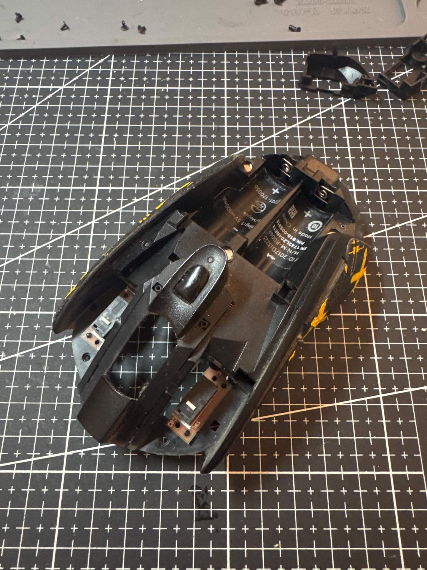 罗技 G603 更换左右微动 实拍图