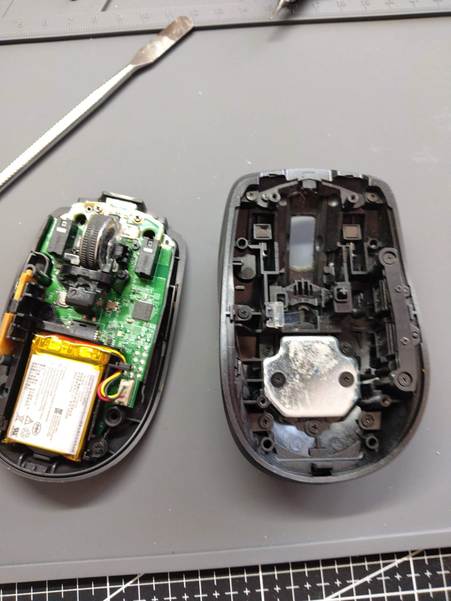 天津客户两个 anywhere 2s 鼠标更换欧姆龙蓝点微动 实拍图